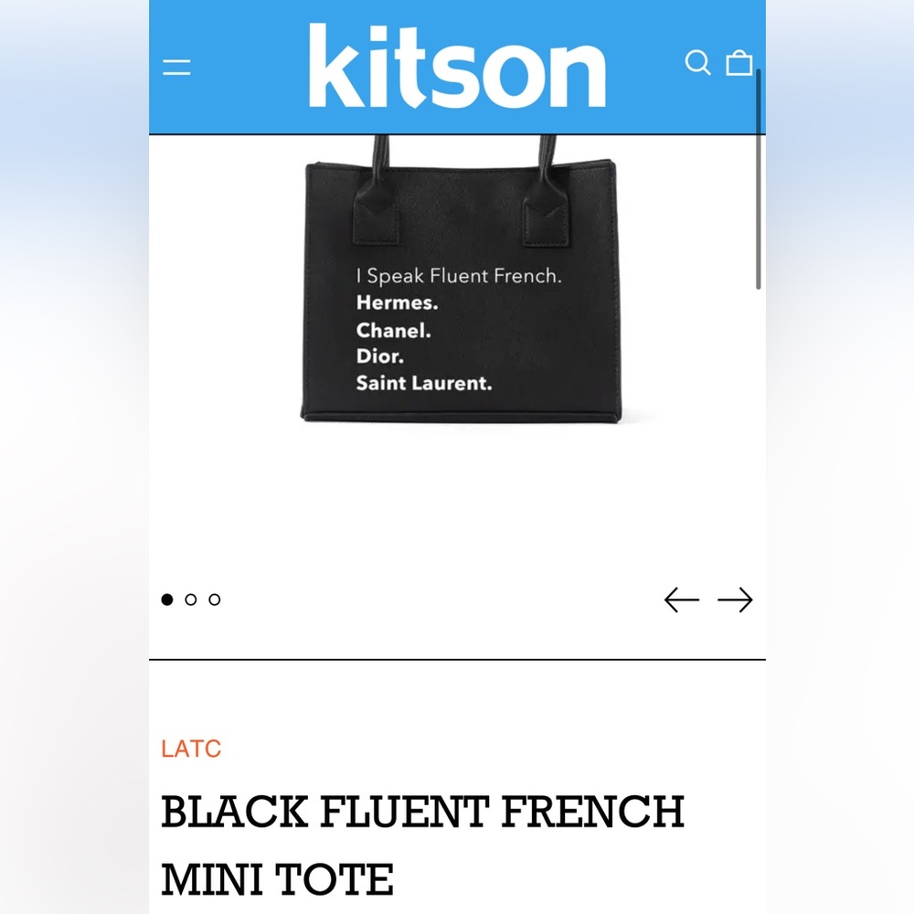 LA Trading Co small black tote. Vegan leather.